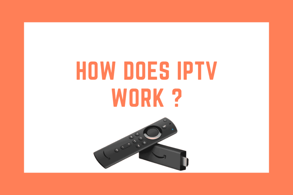 Infographic explaining the IPTV process: streaming digital content from online servers to a smart TV.